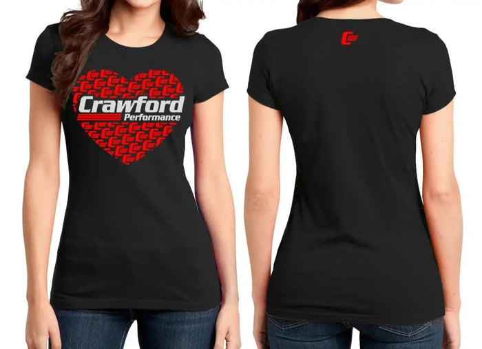 Crawford Performance ladies' heart logo cotton t-shirt