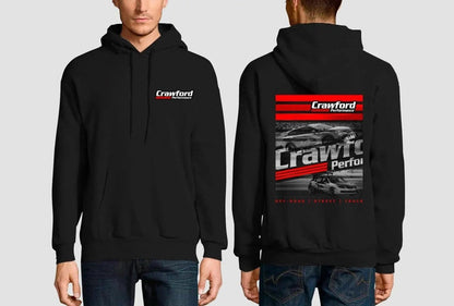 Crawford Performance Off-Road, Street, and Track themed sweatshirt