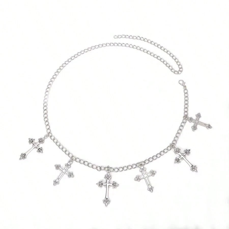 Cross Waist Decor, Versatile Chic Punk Style Fashion Accessory