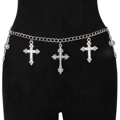 Cross Waist Decor, Versatile Chic Punk Style Fashion Accessory