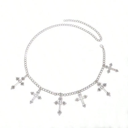 Cross Waist Decor, Versatile Chic Punk Style Fashion Accessory