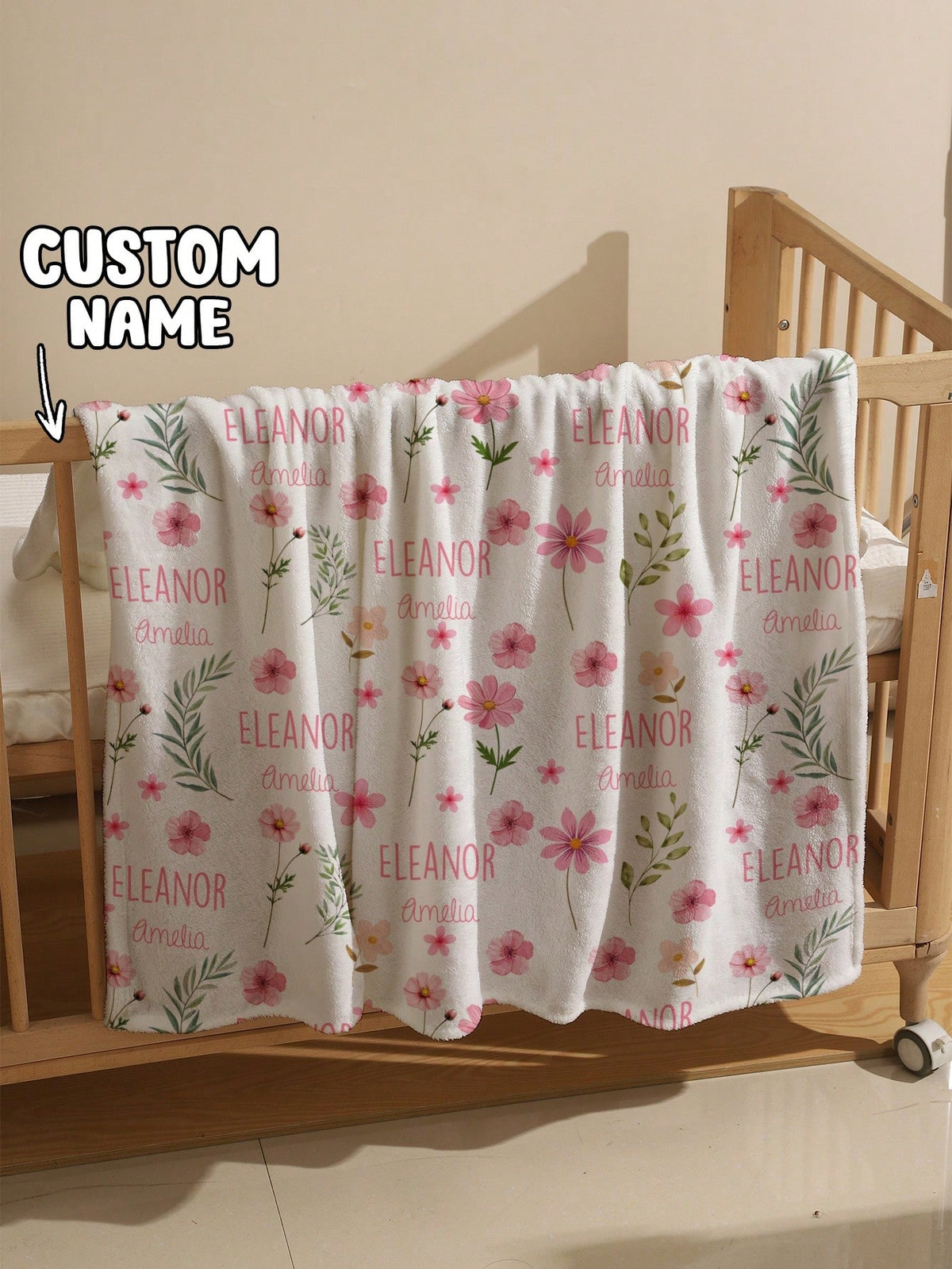 Customized Personalized Blanket Photo Portrait Design Lightweight Baby Blanket Personalized Throw Blanket Newborn Blanket Baby Name Blanket, Baby Shower Gift