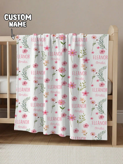 Customized Personalized Blanket Photo Portrait Design Lightweight Baby Blanket Personalized Throw Blanket Newborn Blanket Baby Name Blanket, Baby Shower Gift