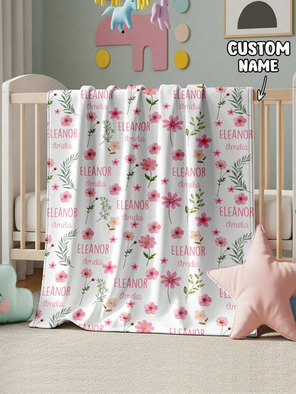 Customized Personalized Blanket Photo Portrait Design Lightweight Baby Blanket Personalized Throw Blanket Newborn Blanket Baby Name Blanket, Baby Shower Gift