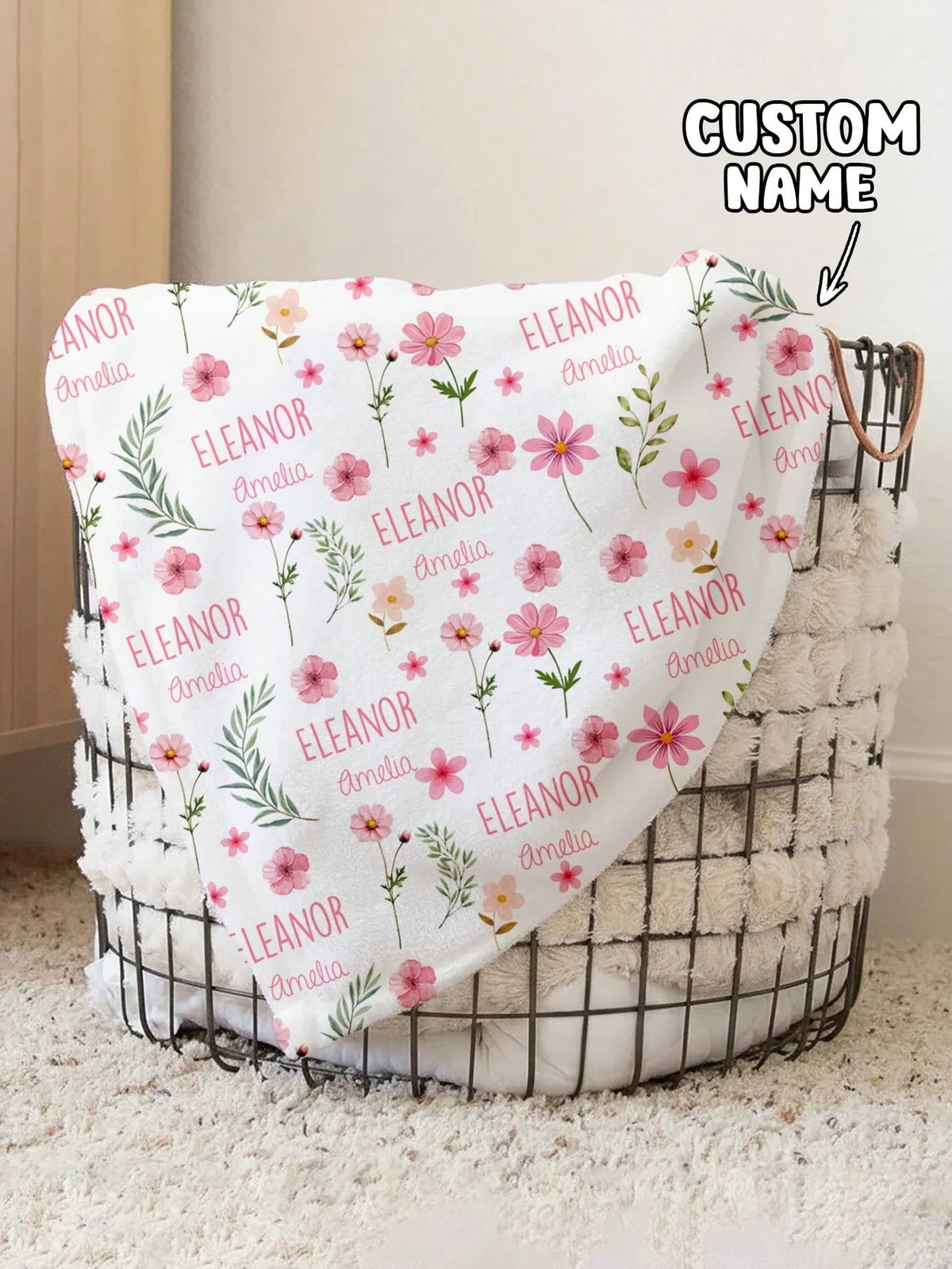Customized Personalized Blanket Photo Portrait Design Lightweight Baby Blanket Personalized Throw Blanket Newborn Blanket Baby Name Blanket, Baby Shower Gift