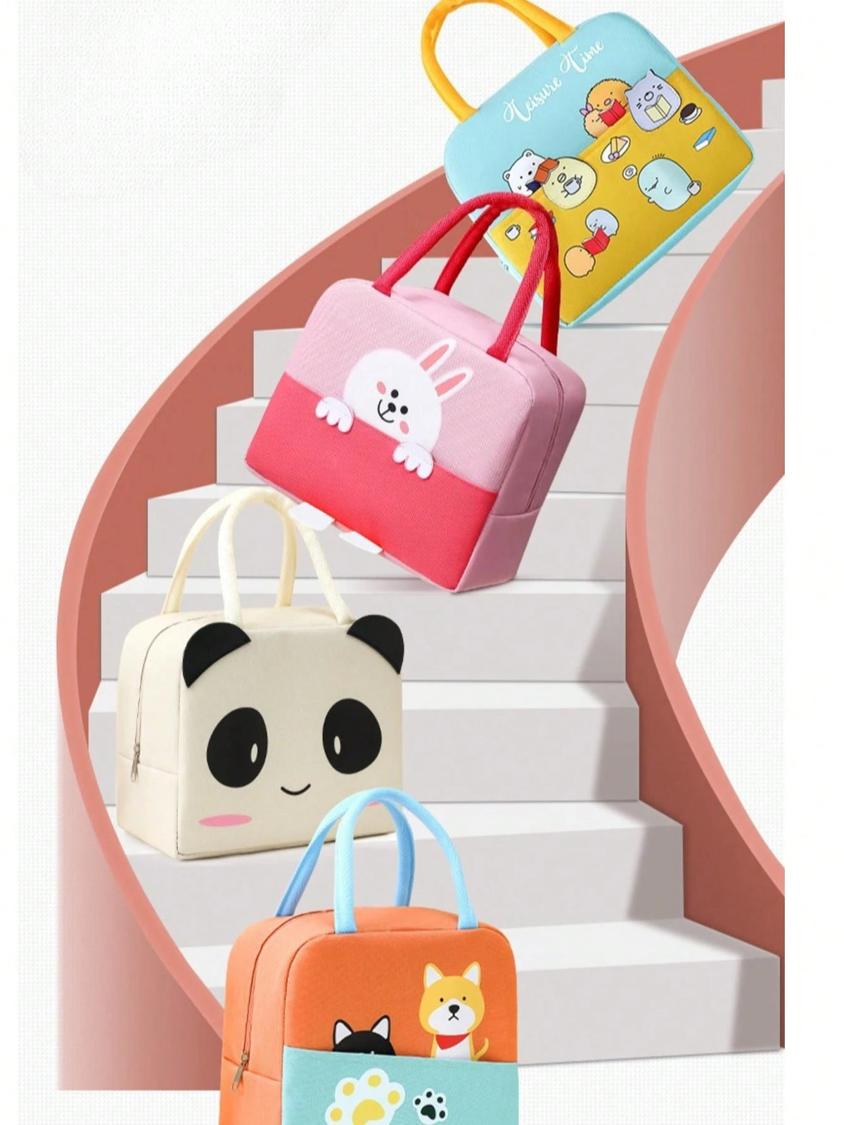 Cute Stylish Insulated Lunch Tote Bag, Waterproof Thickened Aluminum Foil Thermal Cooler Bag,Ideal Gift Choice For Daily Present Use