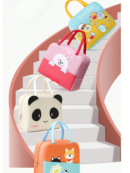 Cute Stylish Insulated Lunch Tote Bag, Waterproof Thickened Aluminum Foil Thermal Cooler Bag,Ideal Gift Choice For Daily Present Use