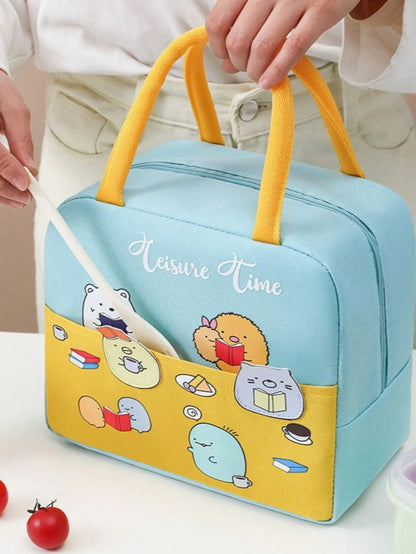 Cute Stylish Insulated Lunch Tote Bag, Waterproof Thickened Aluminum Foil Thermal Cooler Bag,Ideal Gift Choice For Daily Present Use