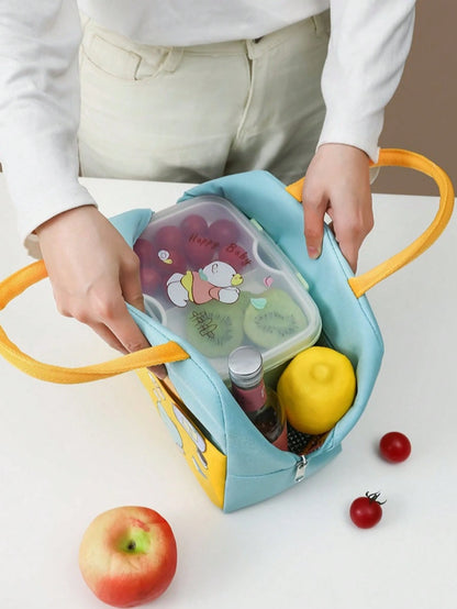 Cute Stylish Insulated Lunch Tote Bag, Waterproof Thickened Aluminum Foil Thermal Cooler Bag,Ideal Gift Choice For Daily Present Use
