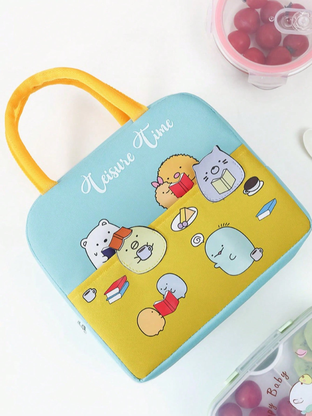 Cute Stylish Insulated Lunch Tote Bag, Waterproof Thickened Aluminum Foil Thermal Cooler Bag,Ideal Gift Choice For Daily Present Use
