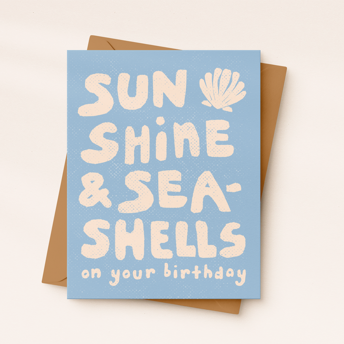 Daydream Prints Greeting Card - Sunshine and Seashells
