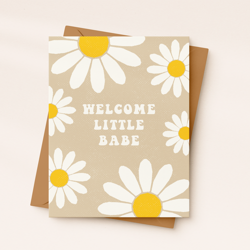 Daydream Prints Greeting Card - Welcome Little Babe