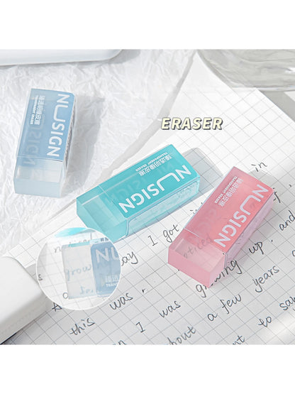 DELI Cute Transparent Solid Color Erasers For Children, Suitable For Back To School Students
