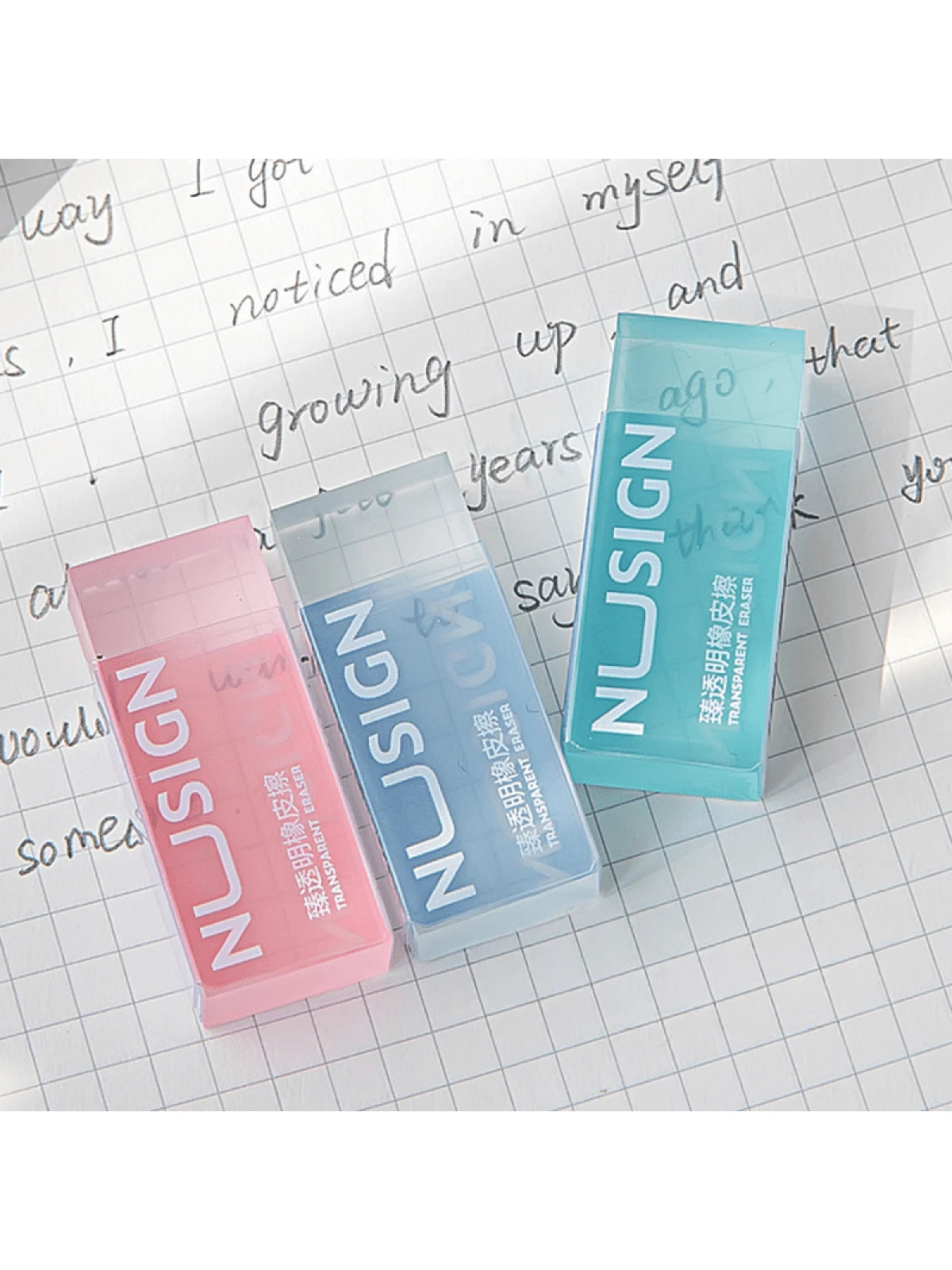 DELI Cute Transparent Solid Color Erasers For Children, Suitable For Back To School Students