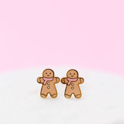 Desert Peach - Gingerbread Stud Earrings (Final Sale)