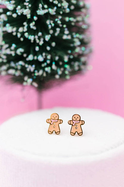 Desert Peach - Gingerbread Stud Earrings (Final Sale)