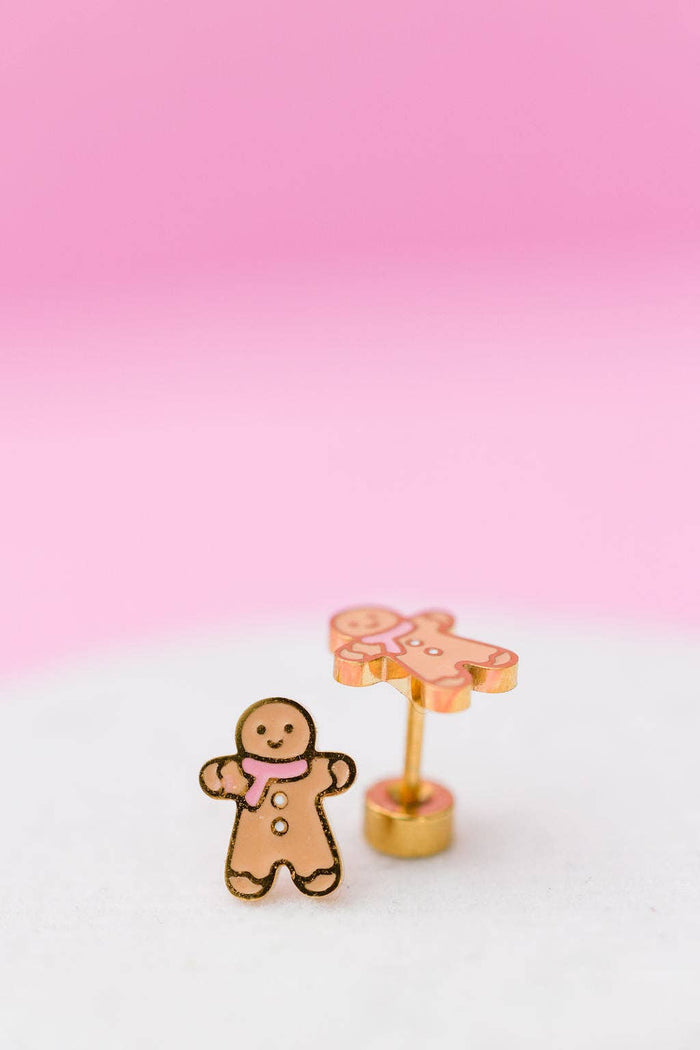 Desert Peach - Gingerbread Stud Earrings (Final Sale)