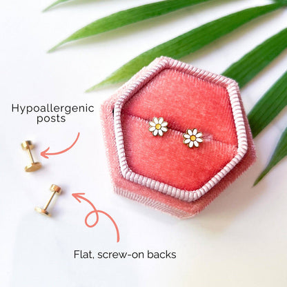 Desert Peach - Gingerbread Stud Earrings (Final Sale)