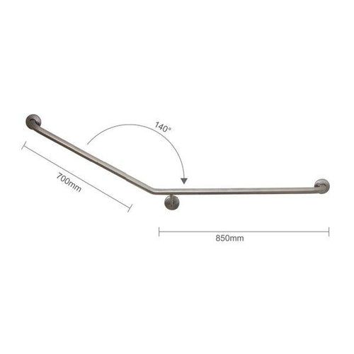 Disable Curved Grab Rail for Toilet (Left Hand Side) - TPGRAB857L Accessories ECT