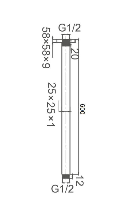DOCCIA Ceiling Dropper Accessories ECT