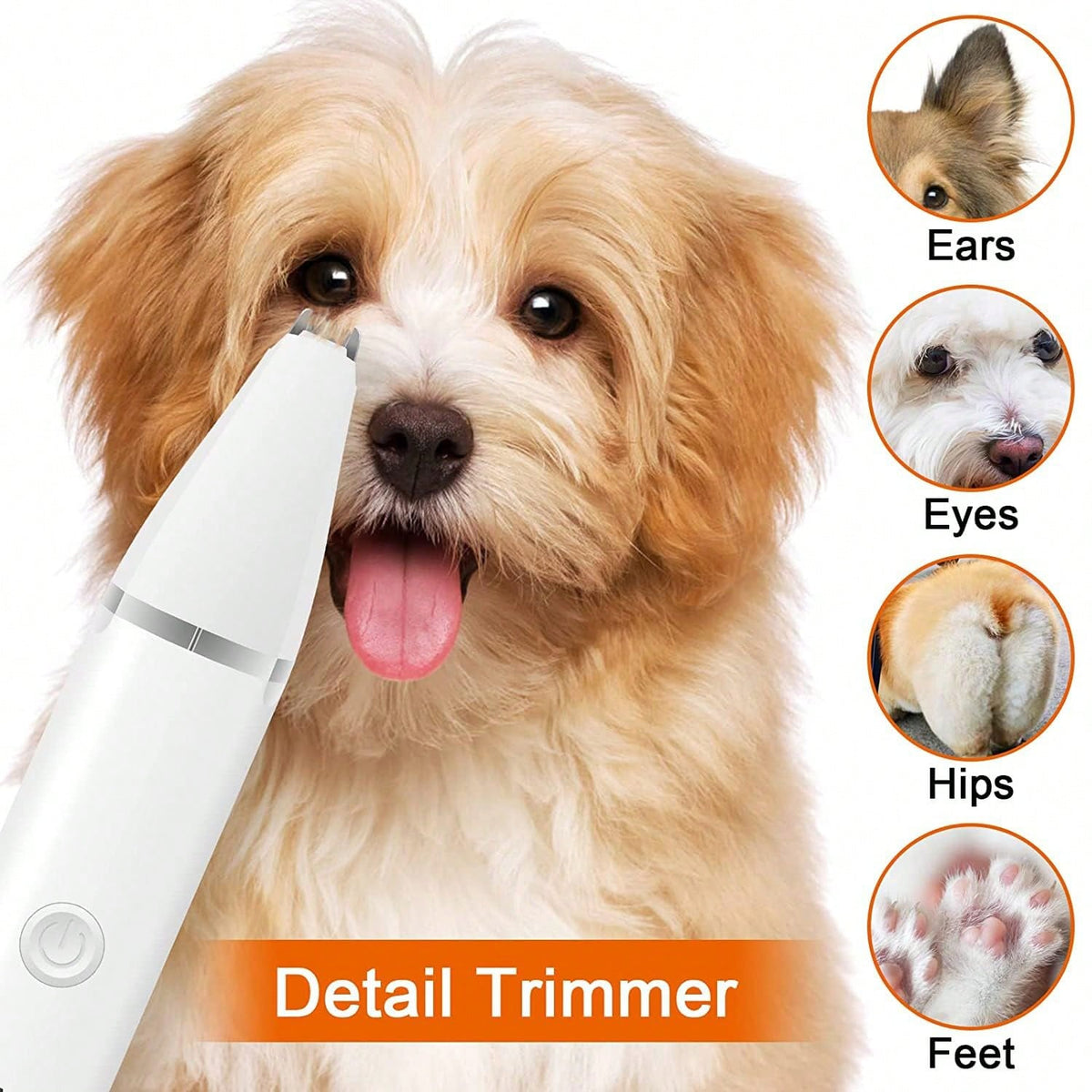 Dog Clippers Grooming Kit Hair Clipper-Low Noise Paw Trimmer- Rechargeable- Cordless Quiet Nail Grinder Shaver For Cats And Other Pets