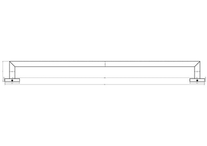 Dolce 700MM Single Towel Rail Matte Black 3630-MB Accessories Nero