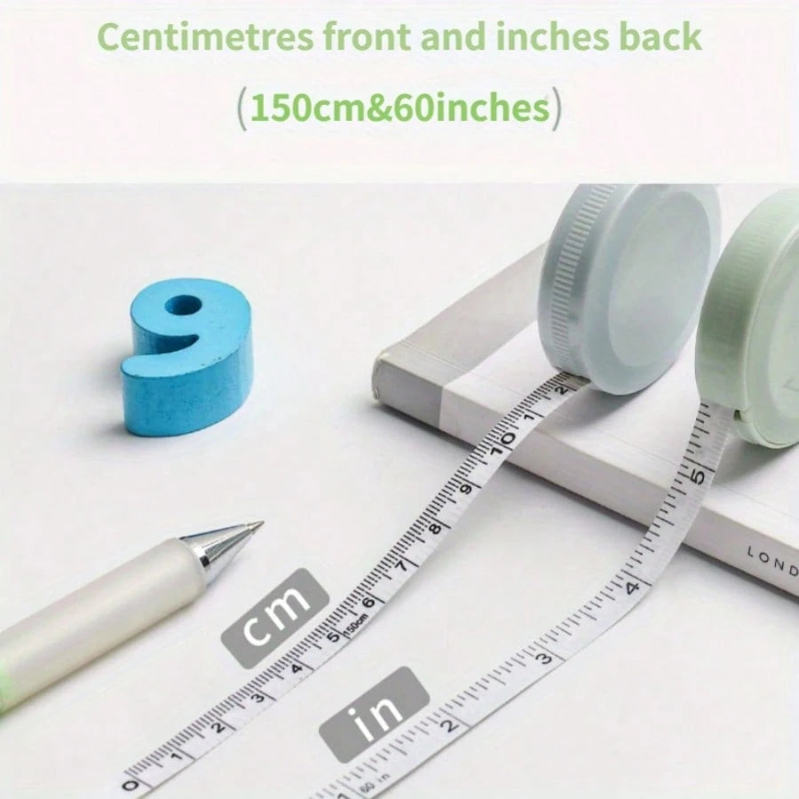 Double-Sided Dual-Scale Mini Soft Tape Measure Set, Portable Mini Retractable Tape Measure, Retractable Round Measuring Tape- Portable Retractable Locking Mechanism And Clear Centimeter/Inch Markings
