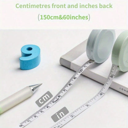 Double-Sided Dual-Scale Mini Soft Tape Measure Set, Portable Mini Retractable Tape Measure, Retractable Round Measuring Tape- Portable Retractable Locking Mechanism And Clear Centimeter/Inch Markings