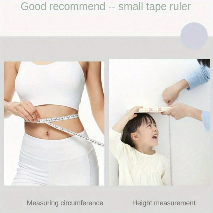 Double-Sided Dual-Scale Mini Soft Tape Measure Set, Portable Mini Retractable Tape Measure, Retractable Round Measuring Tape- Portable Retractable Locking Mechanism And Clear Centimeter/Inch Markings