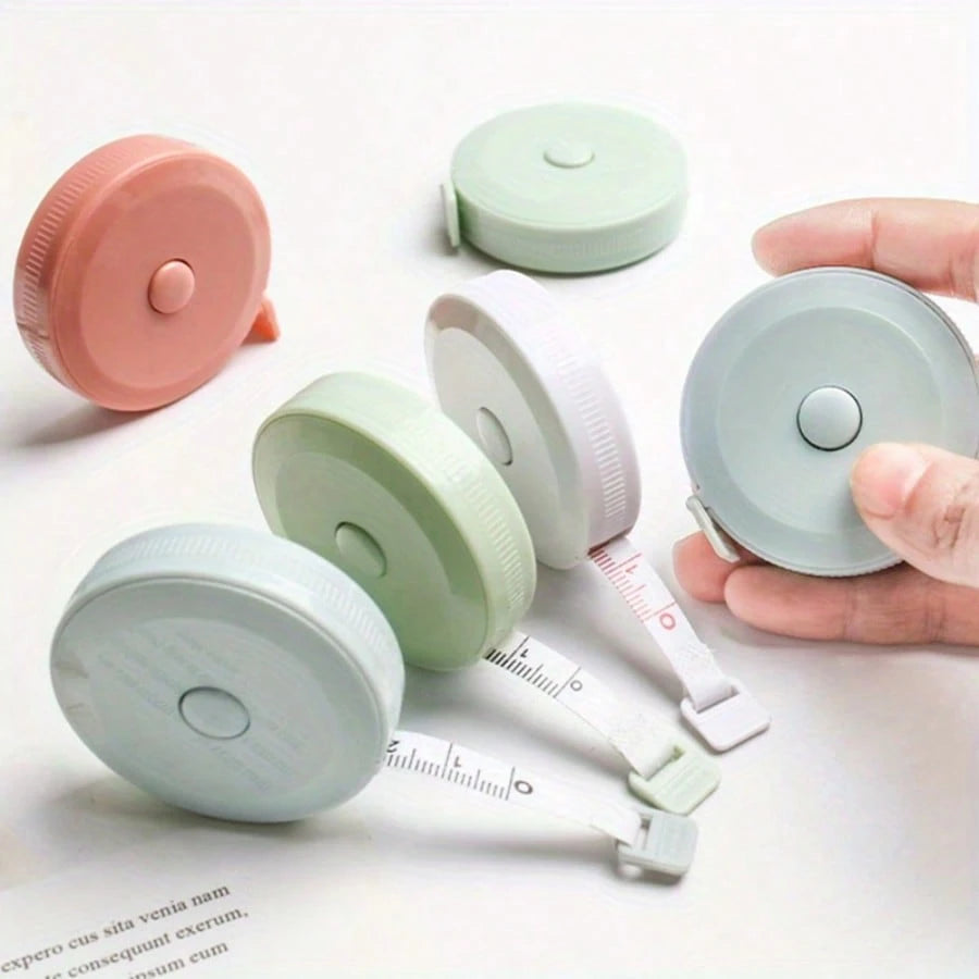 Double-Sided Dual-Scale Mini Soft Tape Measure Set, Portable Mini Retractable Tape Measure, Retractable Round Measuring Tape- Portable Retractable Locking Mechanism And Clear Centimeter/Inch Markings