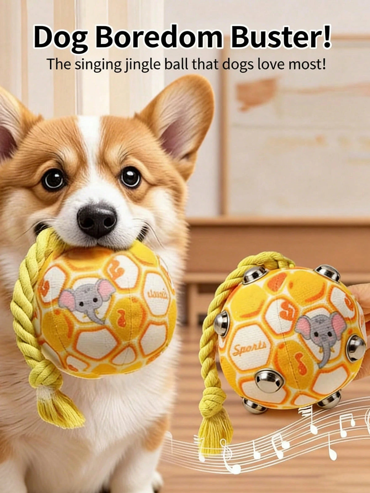 Durable Squeaky Dog Toy Interactive Self-Play Chew Ball Relieves Boredom Releases Energy Soft Plush Pet Toy Suitable For Small Dogs Teddy Bichon Easter Gift Mother's Day Pet Gift