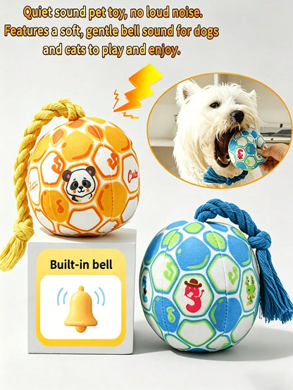 Durable Squeaky Dog Toy Interactive Self-Play Chew Ball Relieves Boredom Releases Energy Soft Plush Pet Toy Suitable For Small Dogs Teddy Bichon Easter Gift Mother's Day Pet Gift
