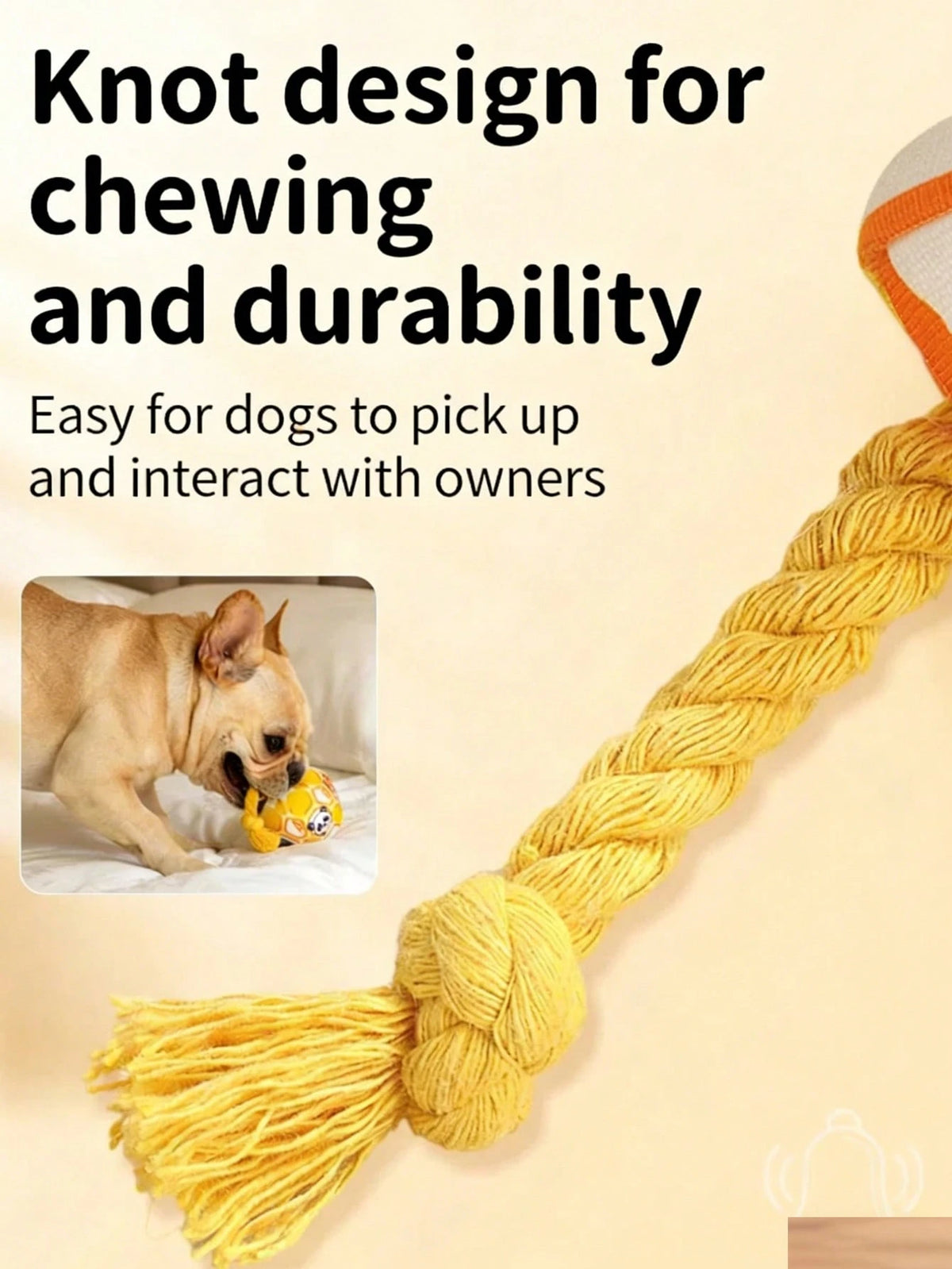 Durable Squeaky Dog Toy Interactive Self-Play Chew Ball Relieves Boredom Releases Energy Soft Plush Pet Toy Suitable For Small Dogs Teddy Bichon Easter Gift Mother's Day Pet Gift
