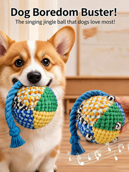 Durable Squeaky Dog Toy Interactive Self-Play Chew Ball Relieves Boredom Releases Energy Soft Plush Pet Toy Suitable For Small Dogs Teddy Bichon Easter Gift Mother's Day Pet Gift