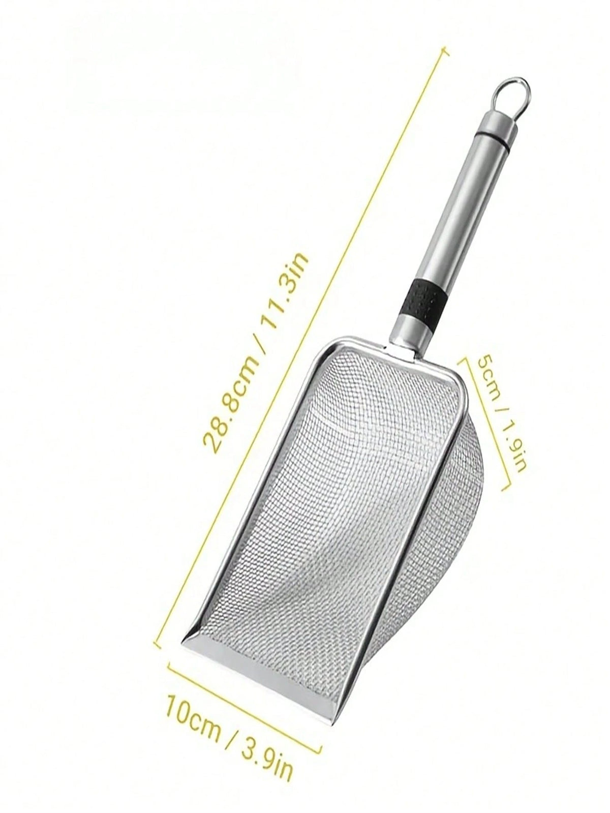 Durable Stainless Steel Cat Litter Scoop, Easy To Clean Pet Waste Shovel