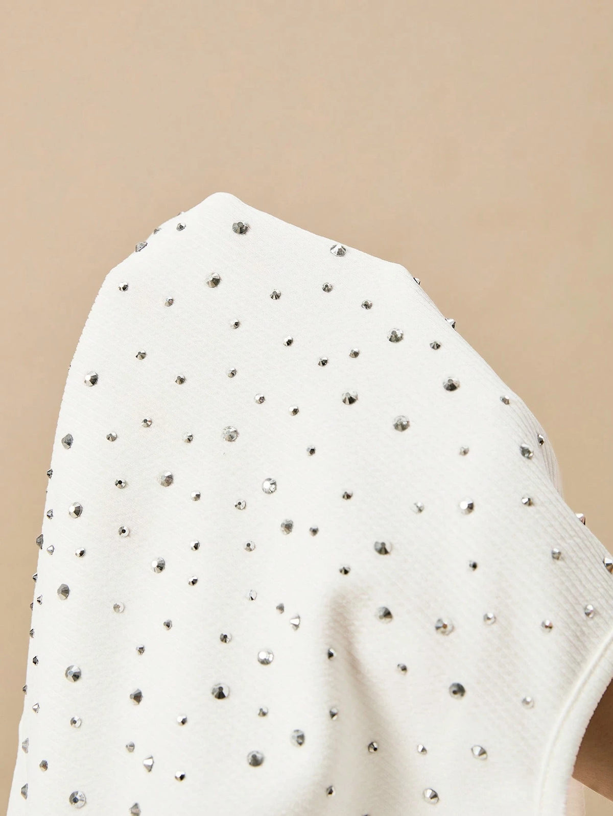 Easelle Knitted Top All White Simple And Versatile Summer Hot Diamond Top Simple Party Club Night Out Sexy