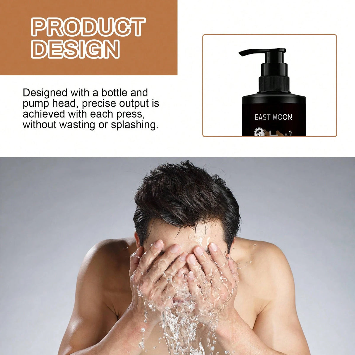 East Moon ® Men's Cleanser – 100mL/3.38 Fl Oz Deep Cleansing Face Wash Oil Control, Pore Care, Hydration & Healthy-Looking Skin, Daily Men's Grooming Cleanser Travel, Graduation & Wedding Season