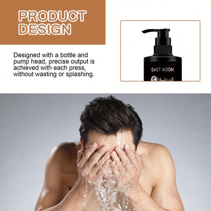 East Moon ® Men's Cleanser – 100mL/3.38 Fl Oz Deep Cleansing Face Wash Oil Control, Pore Care, Hydration & Healthy-Looking Skin, Daily Men's Grooming Cleanser Travel, Graduation & Wedding Season
