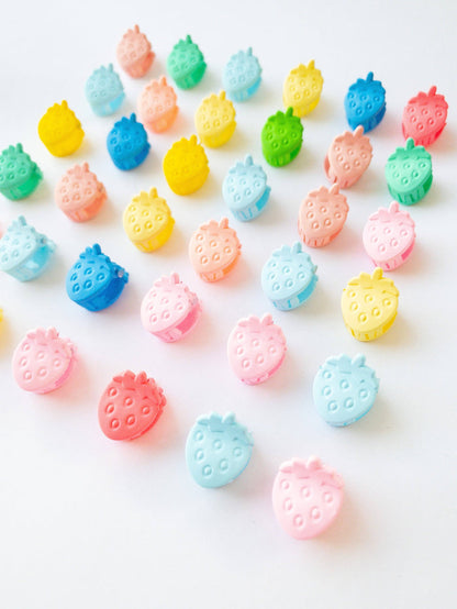 Eggy Cakes - Mini Strawberry Hair Clips (36 Pack)
