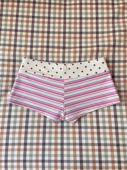 Elavelle Women's Spring/Summer Random Print High Waist Bow Bikini Bottoms