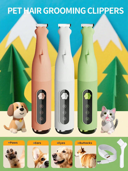 Electric Pet Grooming Clipper, Cat/Dog Paw Deshedding Tool, Pet Grooming Trimmer With LED Light, Electric Pet Clipper For Dogs And Cats, Multi-Functional Pet Shaver For Paws, Eyes, Ears, Face And Bott