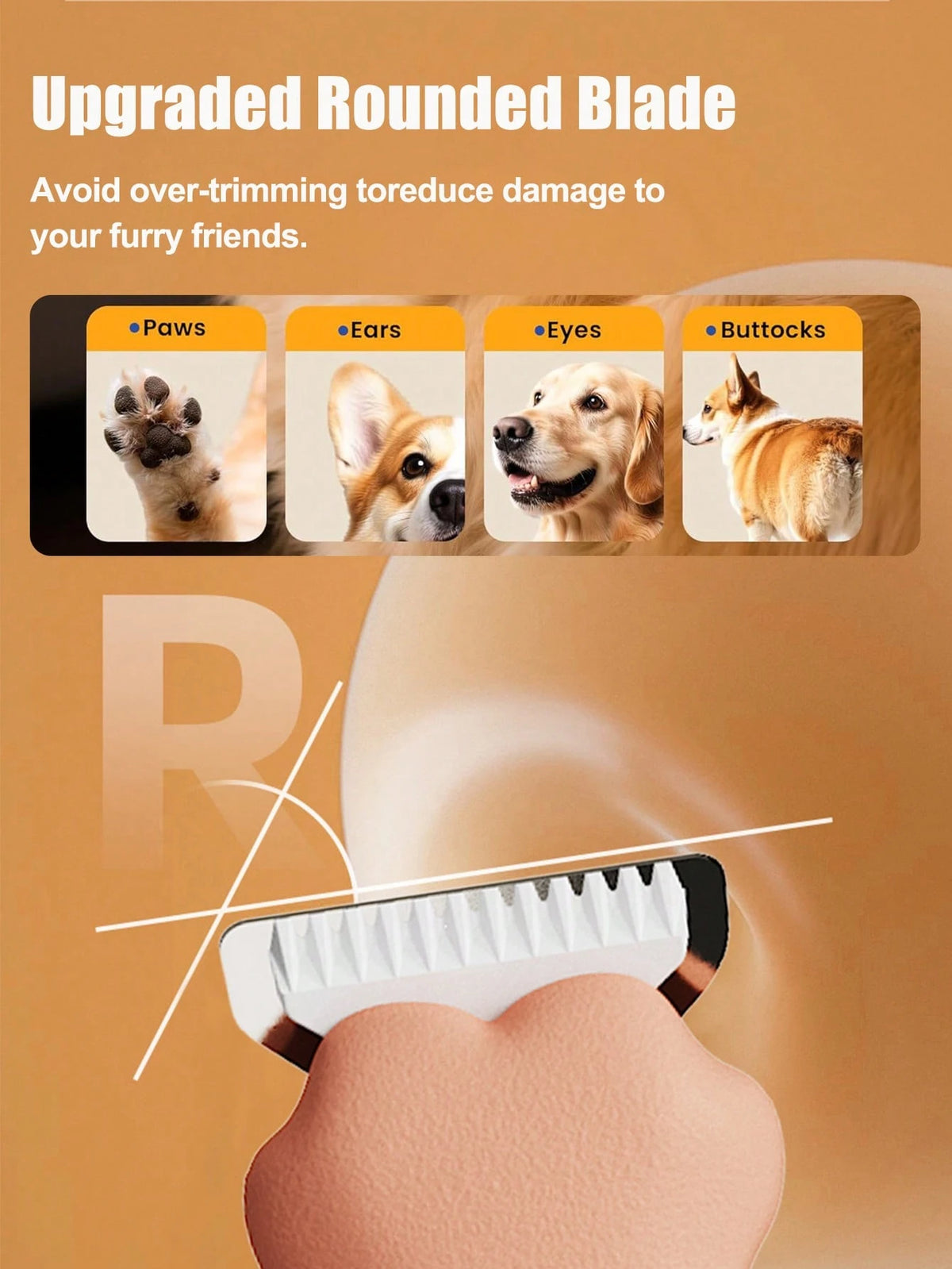 Electric Pet Grooming Clipper, Cat/Dog Paw Deshedding Tool, Pet Grooming Trimmer With LED Light, Electric Pet Clipper For Dogs And Cats, Multi-Functional Pet Shaver For Paws, Eyes, Ears, Face And Bott
