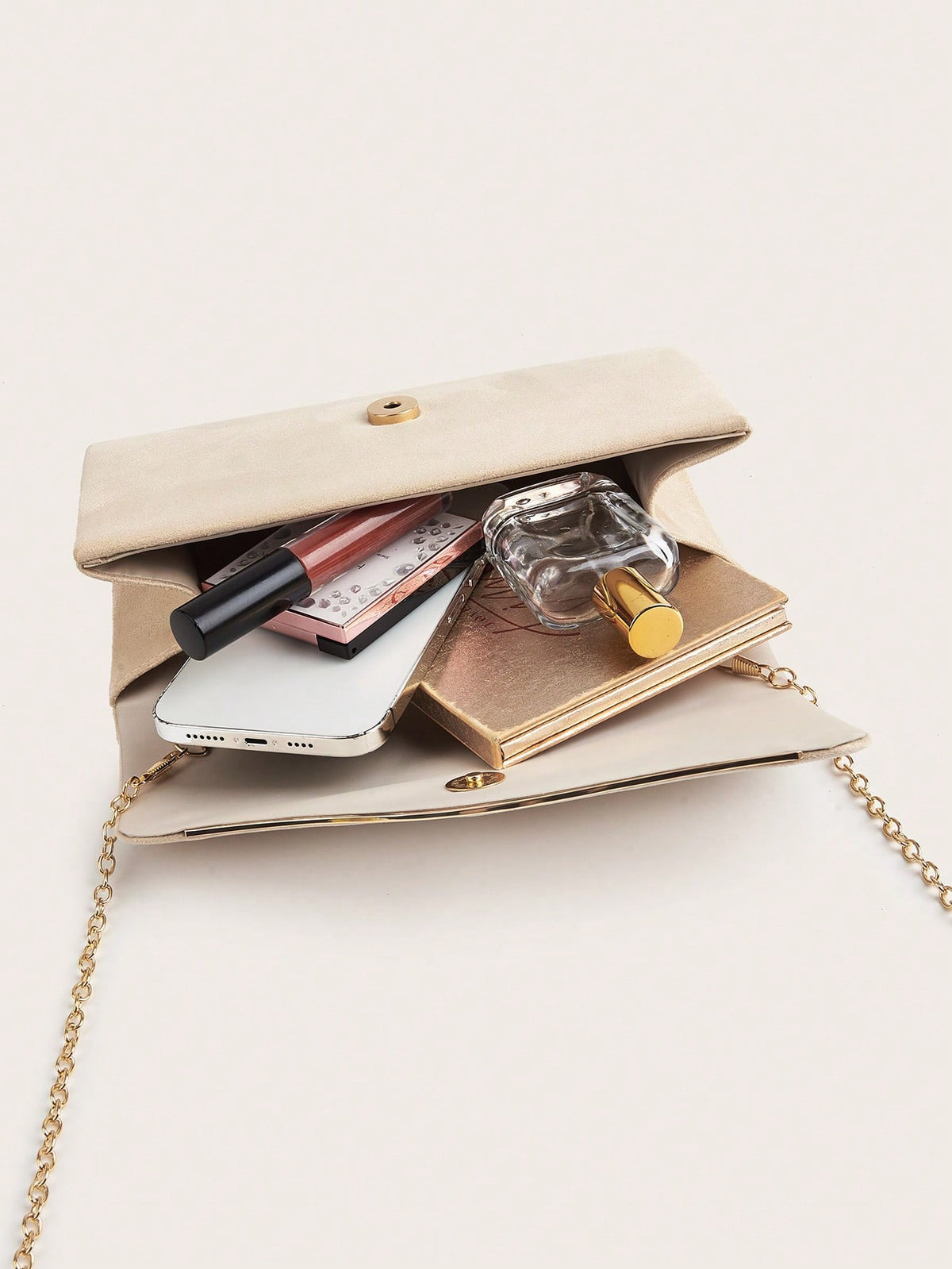 Elegant Velvet Material Large Women's Clutch Bag,  With Detachable Chain Strap, Suitable For Weddings, Parties, Galas,Bride