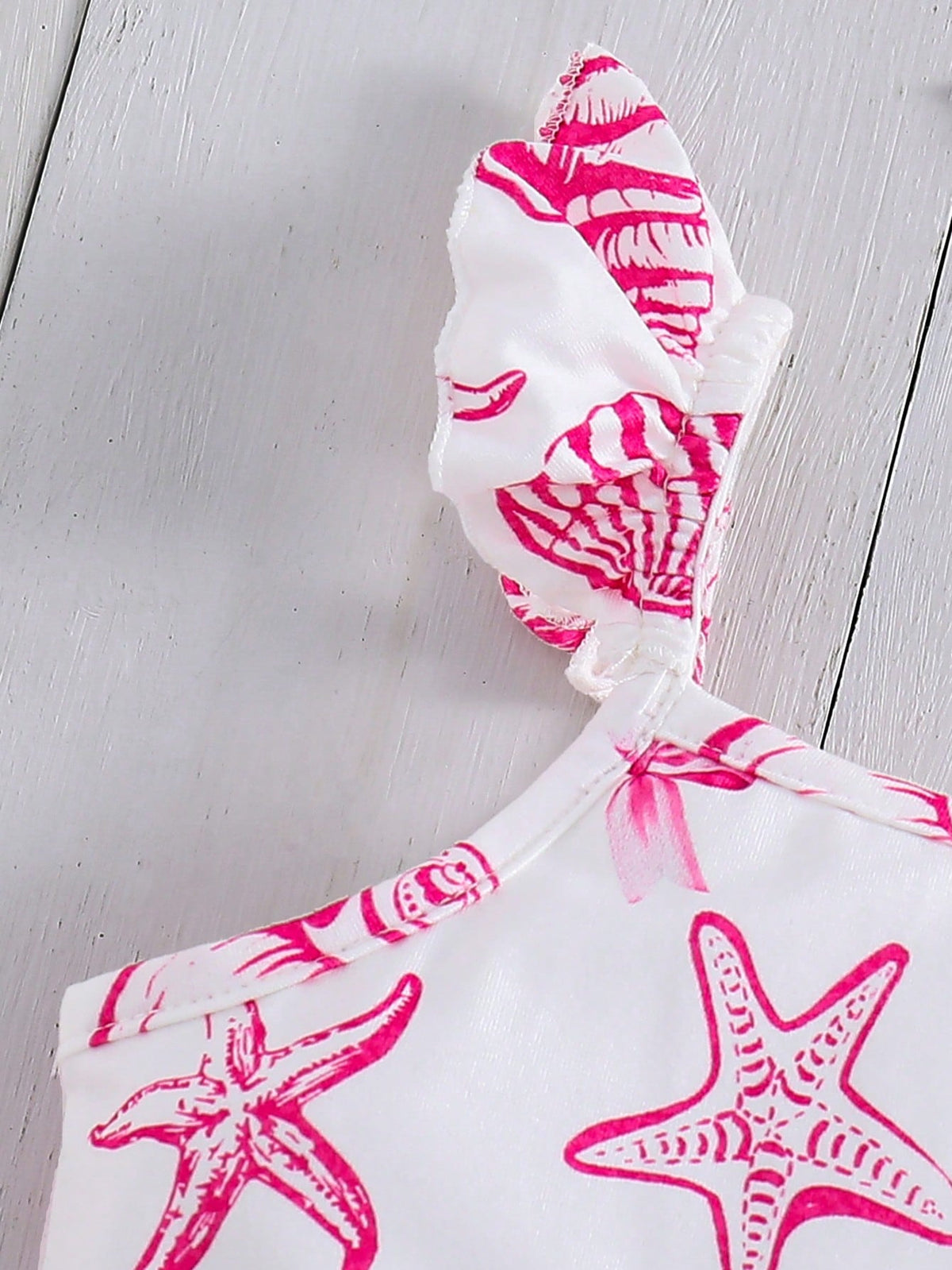 Emery Rose Kids Emery Rose Kids Babygirl Casual Knit Elastic Cute Cartoon Pattern Camisole Romper,Suitable For Summer Beach Baby Girl Outfit Sets Sea Animal Clothes Ocean Print 2t
