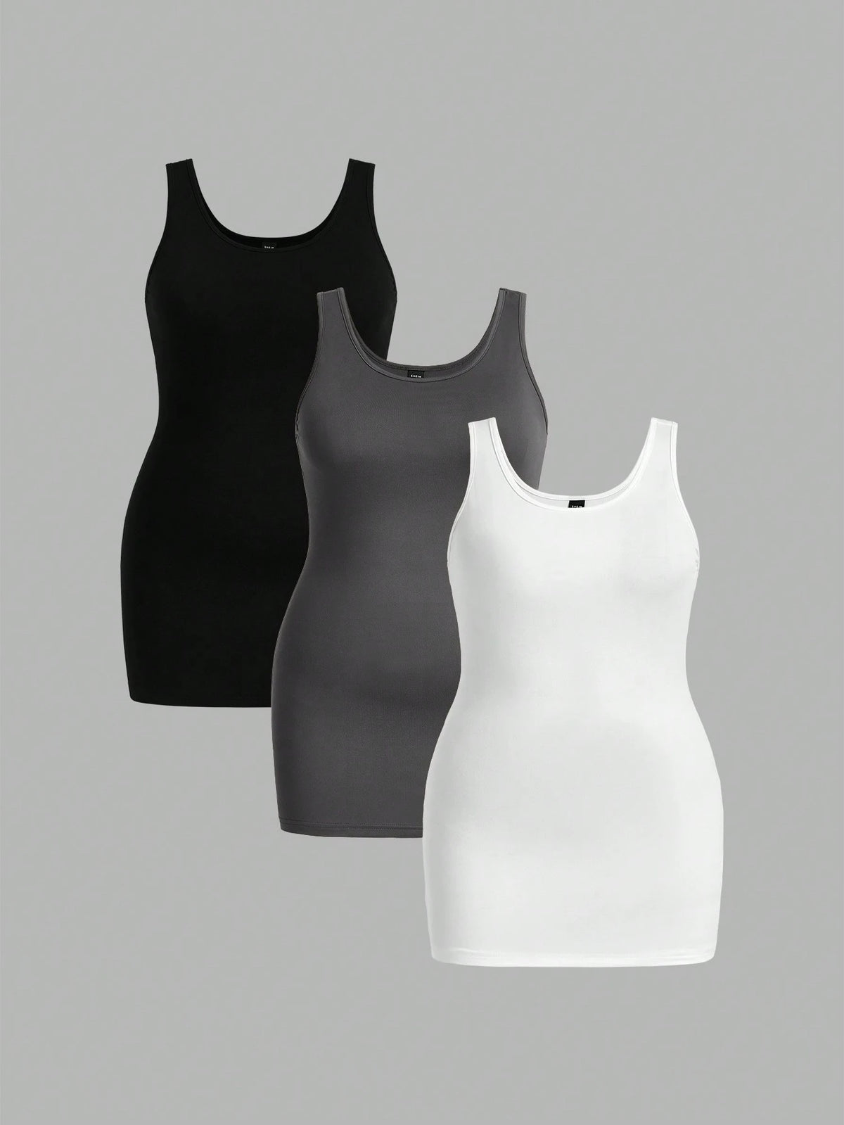 Essnce 3 Pcs/Set Plus Size Women's Summer Fashion Casual Sports Commuting Versatile Tank Top