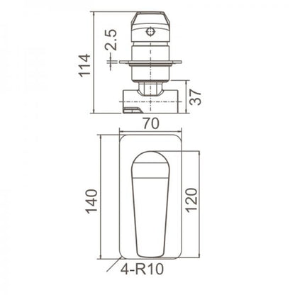 Exon Shower Mixer Tapware ECT
