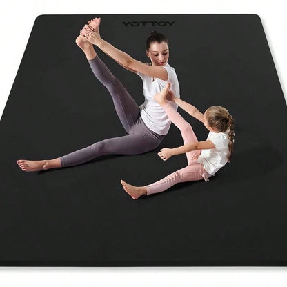 Extra Large Non Slip Tpe Yoga Mat 75x52 Inch Thick Exercise Mat For Pilates Fitness Home Gym With Carrying Strap And Towel