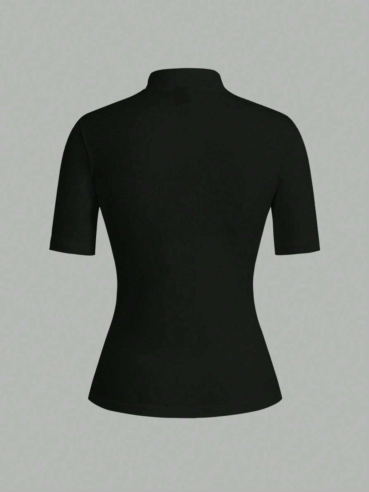 EZwear 2pcs/Set Women's Turtleneck Form-Fitting Long Half Sleeve Base Layer T-Shirt Set Suitable For Autumn Transition Going Out Holiday Black White Basic