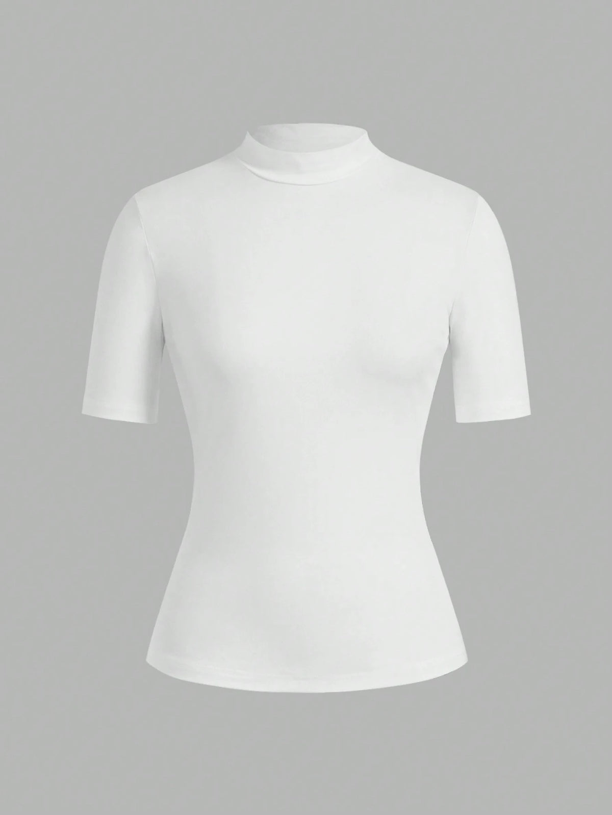EZwear 2pcs/Set Women's Turtleneck Form-Fitting Long Half Sleeve Base Layer T-Shirt Set Suitable For Autumn Transition Going Out Holiday Black White Basic