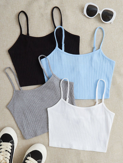 EZwear 4 Pack Rib-knit Cami Top